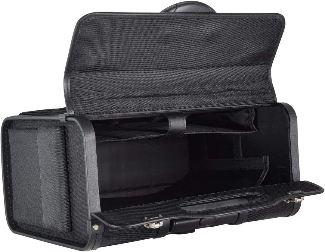 Pilotenkoffer Aktenkoffer Laptop Trolley Koffer Polyester Schwarz 48 cm Bowatex