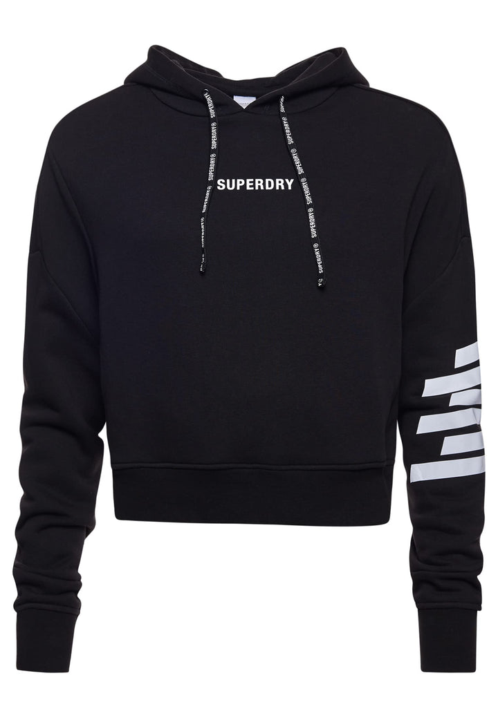 Superdry Damen Train Core Hood Hooded Sweatshirt 34 Schwarz, 34 Schwarz