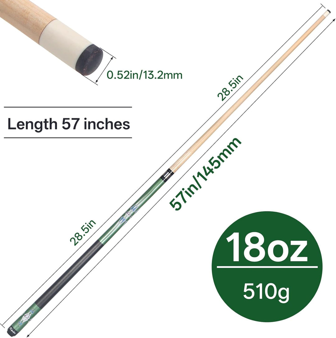Kmise Billard-Stick-Set, 147 cm, Billard-Queue-Stick, Snooker-Spiel, Billard-Sticks für Männer, prof