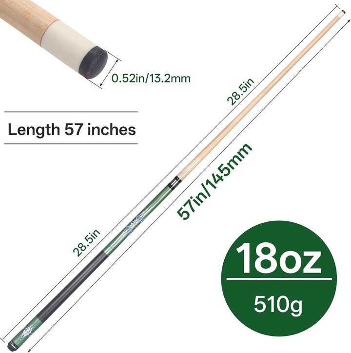 Kmise Billard-Stick-Set, 147 cm, Billard-Queue-Stick, Snooker-Spiel, Billard-Sticks für Männer, prof