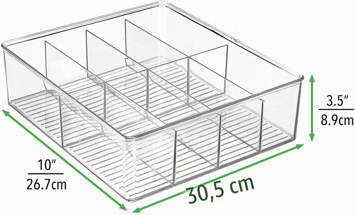 mDesign Aufbewahrungsbox – Kasten mit acht Fächern zur Lebensmittelaufbewahrung – moderner Küchen Or