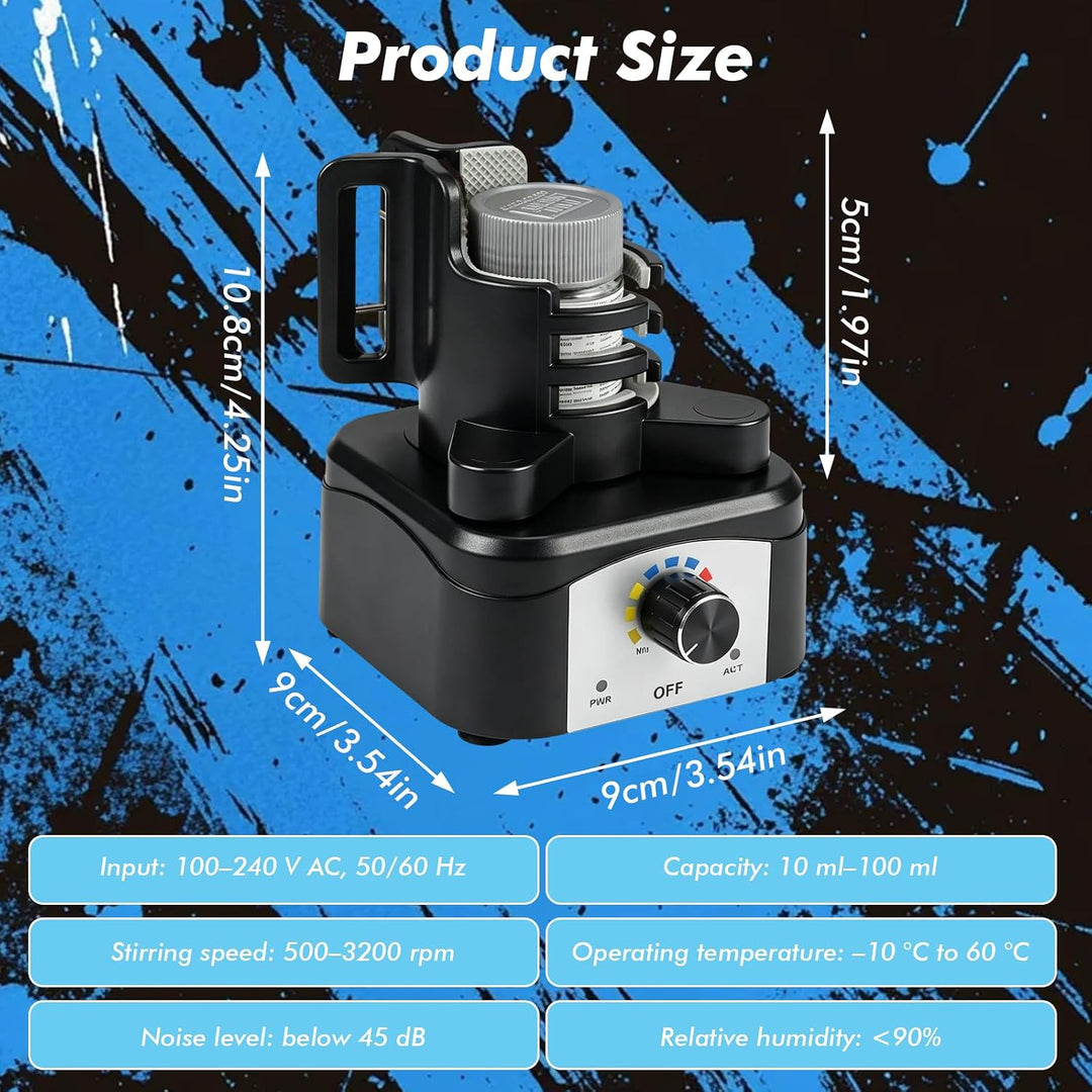Mini Vortex Mixer Wirbelmischer 500–3200 U/Min, Drei Geschwindigkeit | Freihändig Farbmischer, geeig