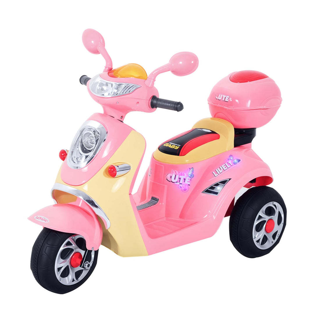 HOMCOM Elektro Kindermotorrad Elektromotorrad Kinderelektroauto Kinderfahrzeug Dreirad, 6V, Metall+P