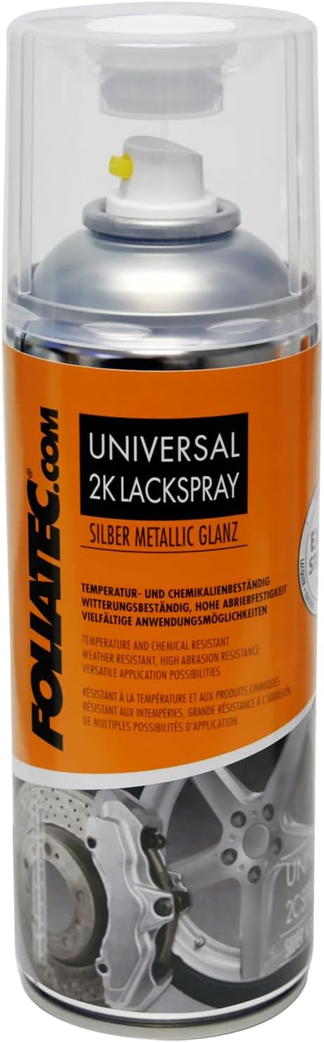 Foliatec Felgen 2K Lack Set, Silber Metallic Glänzend, Silber Metallic Glänzend