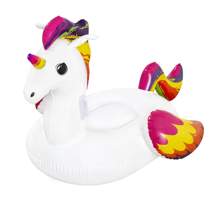 Aufblasbarer Fantasy Einhorn Aufsitz 155 cm Mehrfarbig, Mehrfarbig