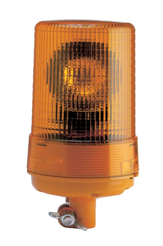 HELLA - Halogen-Rundumkennleuchte - KL 700 - 12V - gelb - rund - Rohrstutzen - Menge: 1 - 2RL 004 95