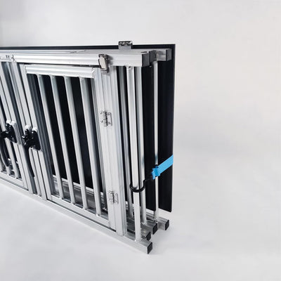 Callieway Faltbare/Klappbare ALU DOGBOX/Hundebox/Transportkäfig klappbar (Twinbox S), Twinbox S