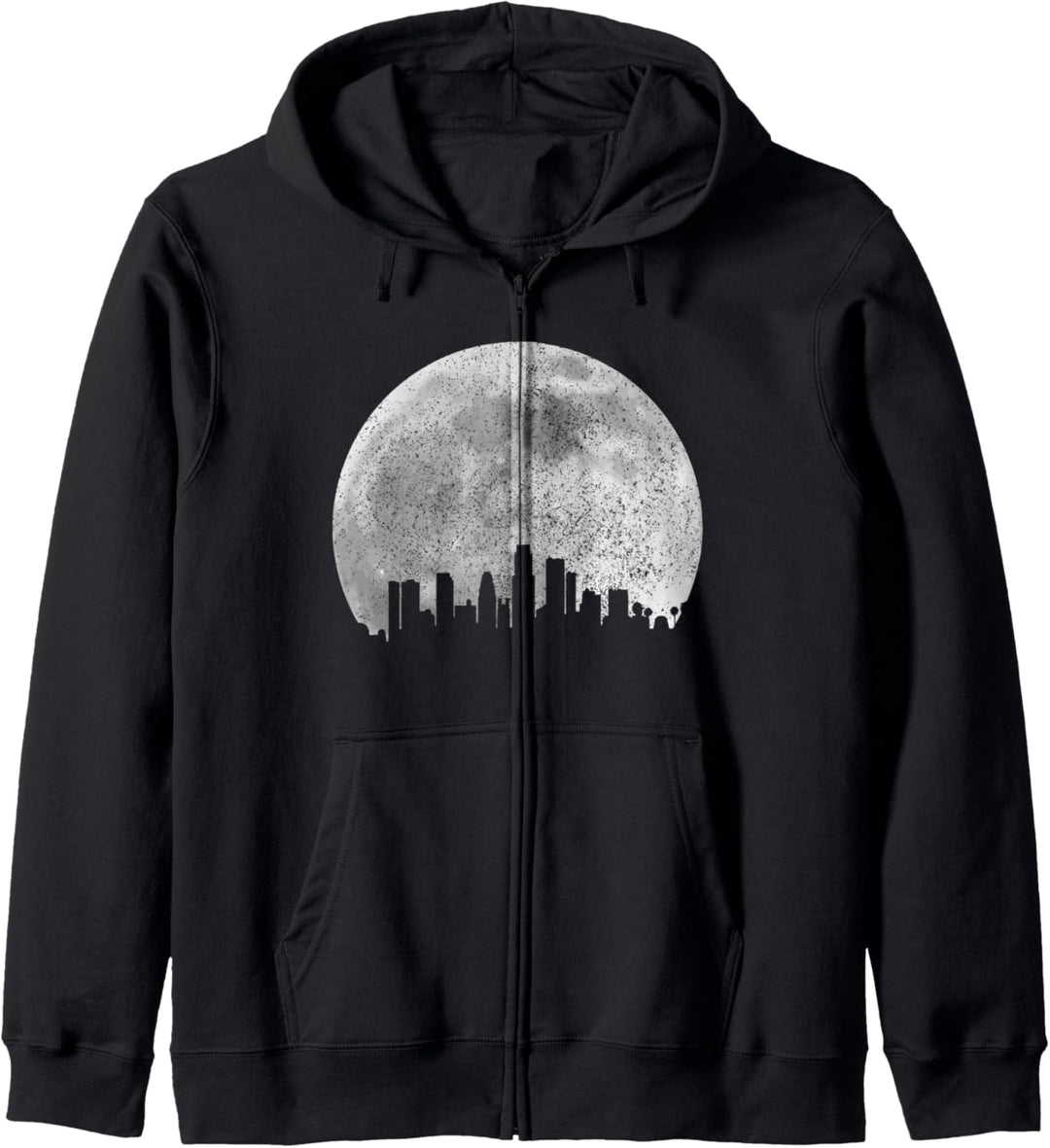 Los Angeles California Skyline Mond Vintage Kalifornien LA Kapuzenjacke