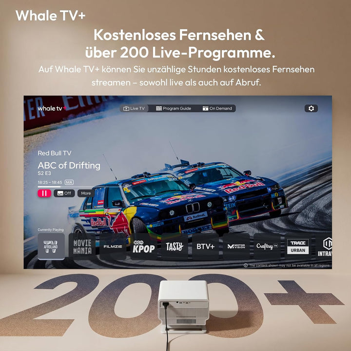 Xgody N8 Smart Beamer, 1200 ANSI Native FHD 1080P, 4K Unterstützt | Kompatibel mit Netflix, Autofoku