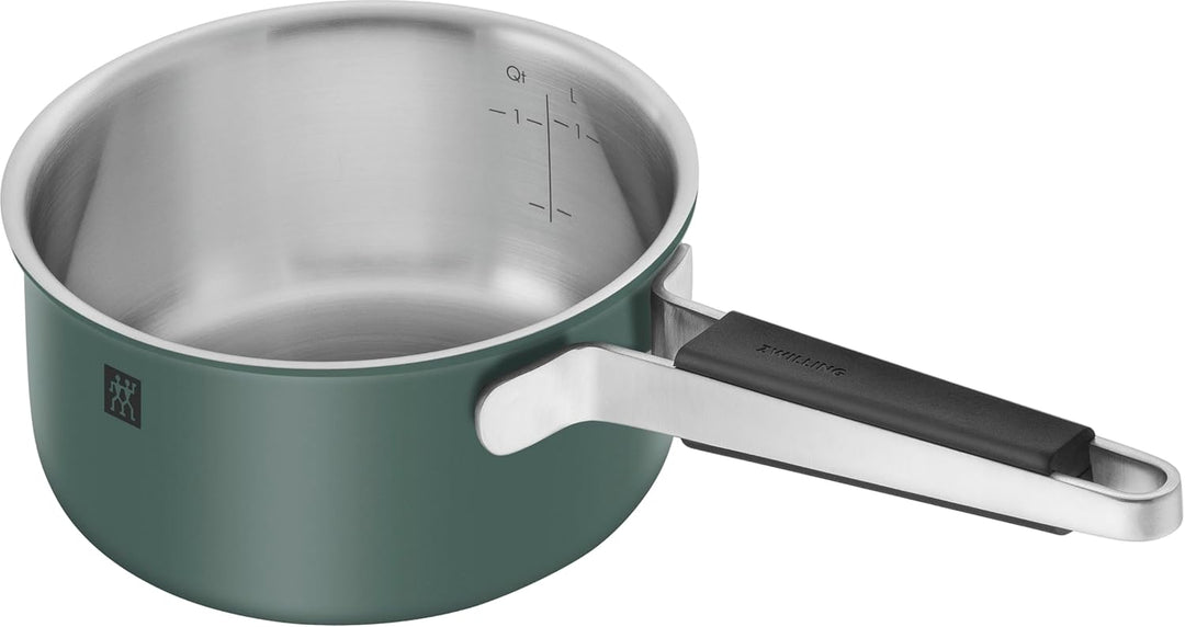 ZWILLING PURE Kochtopfset, 5-tlg, 18/10 Edelstahl, Keramik-Aussenbeschichtung, Stay-Cool-Griffe, Spü