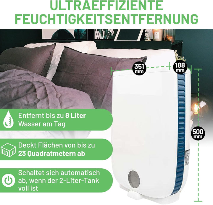 Meaco DD8L Luftentfeuchter, 660 W, 240 V, Weiss,