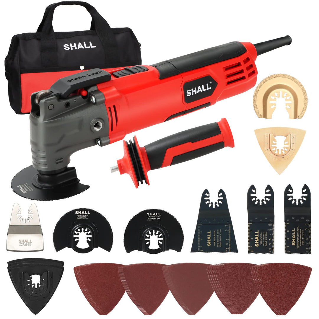 SHALL Oszillierendes Werkzeug, oszillierendes 500-W-Multifunktionswerkzeug-Kit mit 5° Oszillationswi