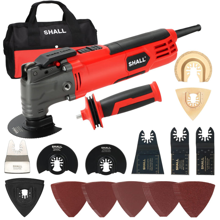 SHALL Oszillierendes Werkzeug, oszillierendes 500-W-Multifunktionswerkzeug-Kit mit 5° Oszillationswi
