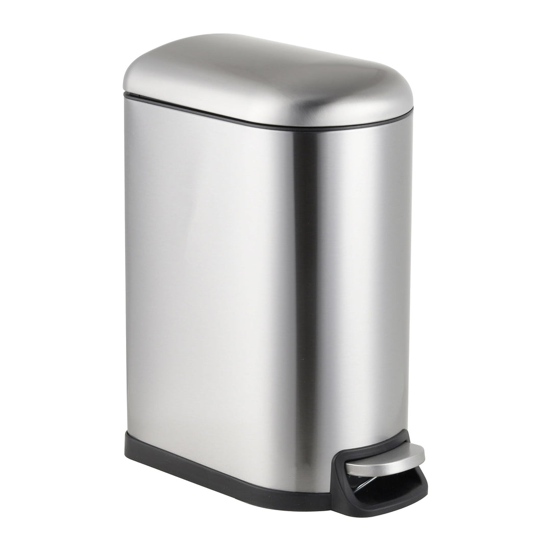 Relaxdays Mülleimer, 10 Liter, Absenkautomatik, entnehmbarer Inneneimer, Kosmetikeimer mit Deckel, B