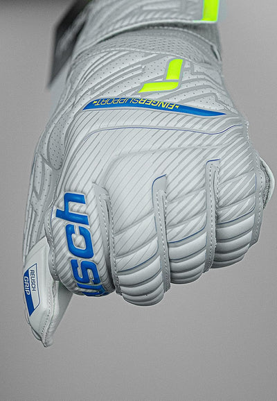Reusch Herren Attrakt Finger Support Unisex Torwarthandschuhe mit Aussennaht Schnitt und Grip Belag,