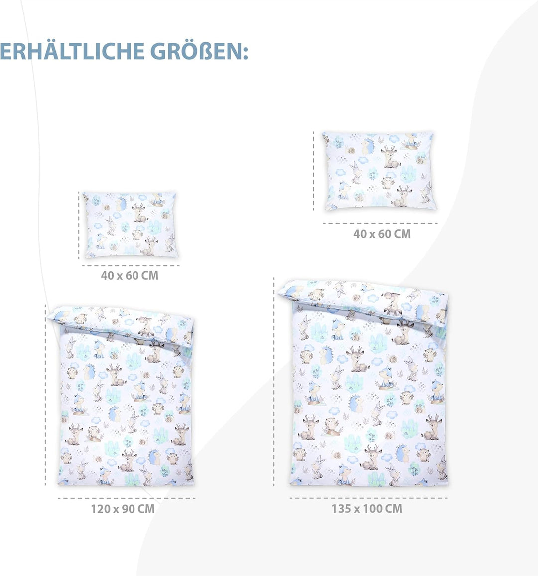 Kinderbettwäsche 100x135 Baumwolle – Bettwäsche Kinder Baby Jungen Mädchen Bettwäsche-Sets Bettbezug