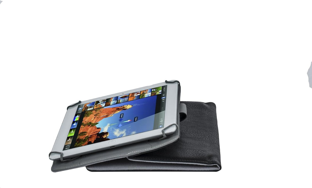 RIVACASE Kunstledertasche für Tablets bis 10.1“ - Universelle Hülle mit neuartigen Montagesystem und