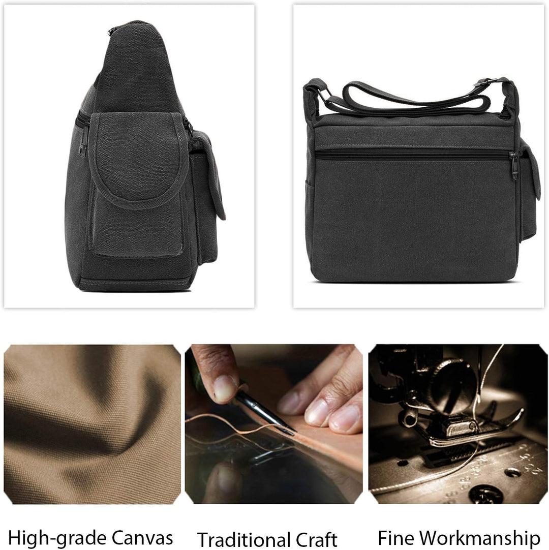 FANDARE Umhängetasche Schultertasche 7.9 inch iPad Tasche Unisex Vintage Canvas Messenger Tasche für