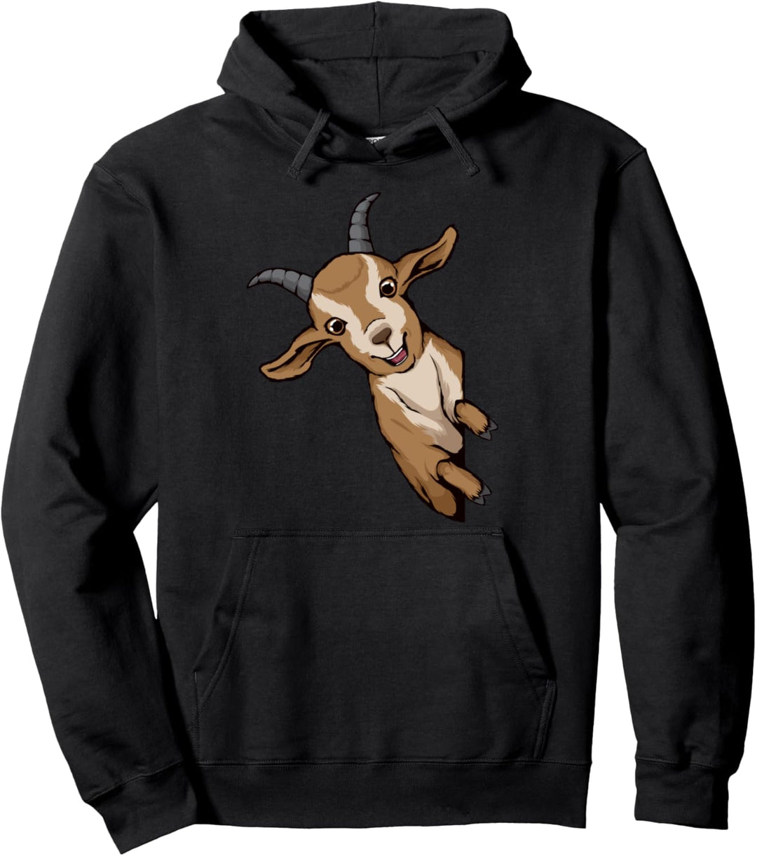 Ziege von der Seite Landwirt Ziegen Pullover Hoodie