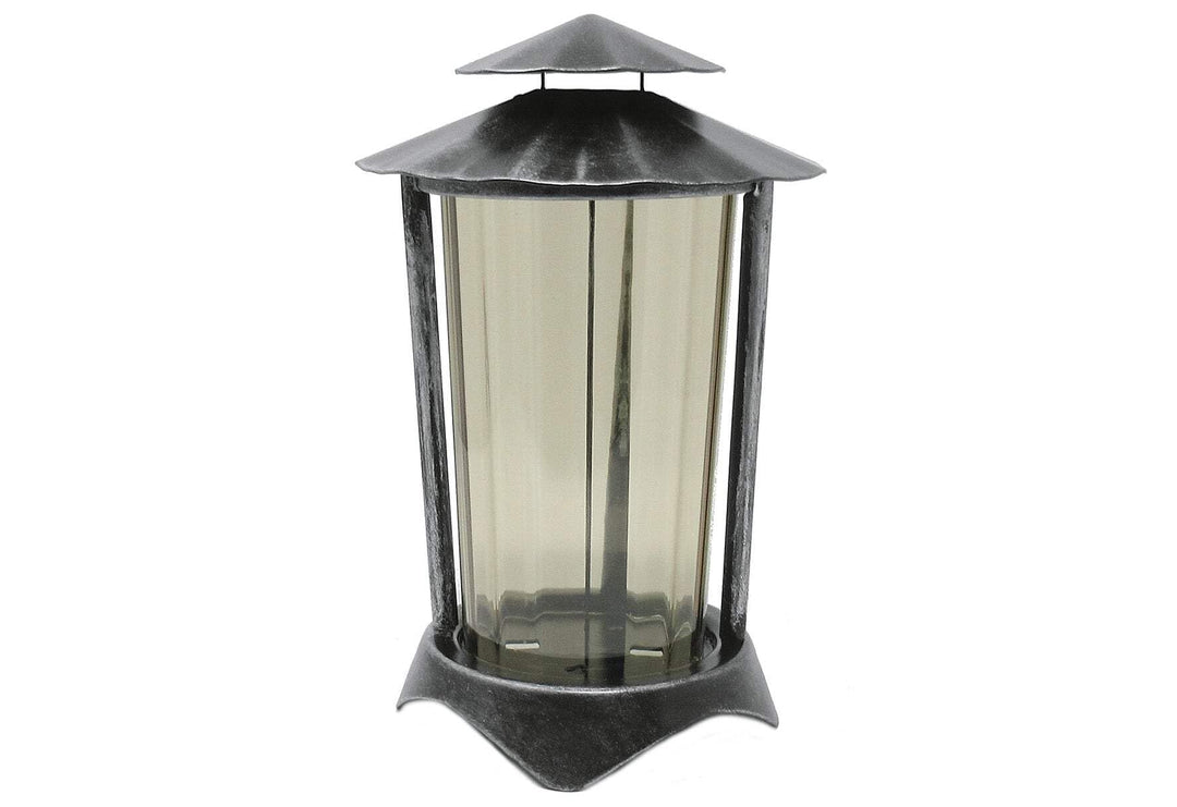Grablaterne, Grablampe, Grablicht, aus Stahl mit Erdanker 2499 (Aluminium pat.), Aluminium Pat.