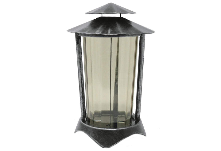 Grablaterne, Grablampe, Grablicht, aus Stahl mit Erdanker 2499 (Aluminium pat.), Aluminium Pat.