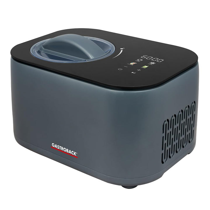 GASTROBACK Mini Eismaschine mit Kompressor 2-in-1 Eis und Joghurtmaschine für Zuhause 100 Watt Eiscr