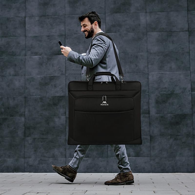 MATEIN Kleidersäcke, grosse Anzug-Reisetasche mit Taschen & Schultergurt für Geschäftsreise, wasserd
