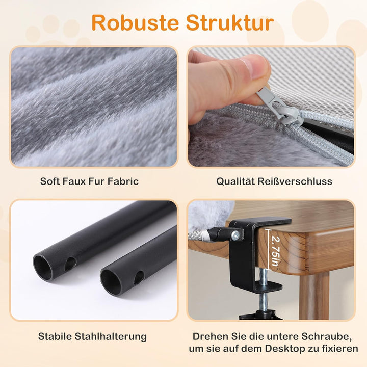 Hängebett für Katzen 90° Foldable Katzenbett Katzenliege Katzenhängematte katzenkorb zum schlafen Ka