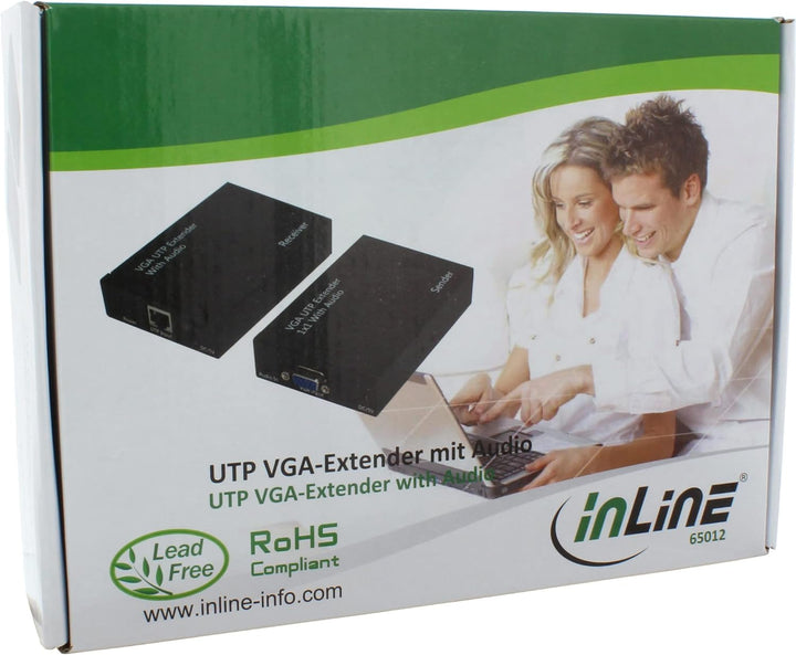 InLine 65012 VGA Extender/Verlängerung über UTP, mit Audio, bis 300m