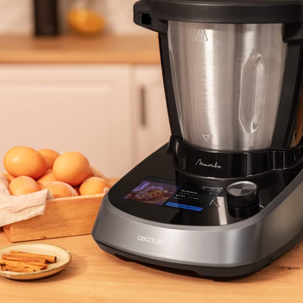 Cecotec Multifunktionsküchenroboter Mambo Touch, 1600 W, 37 Funktionen, 5-Zoll-TFT-Touchscreen mit i