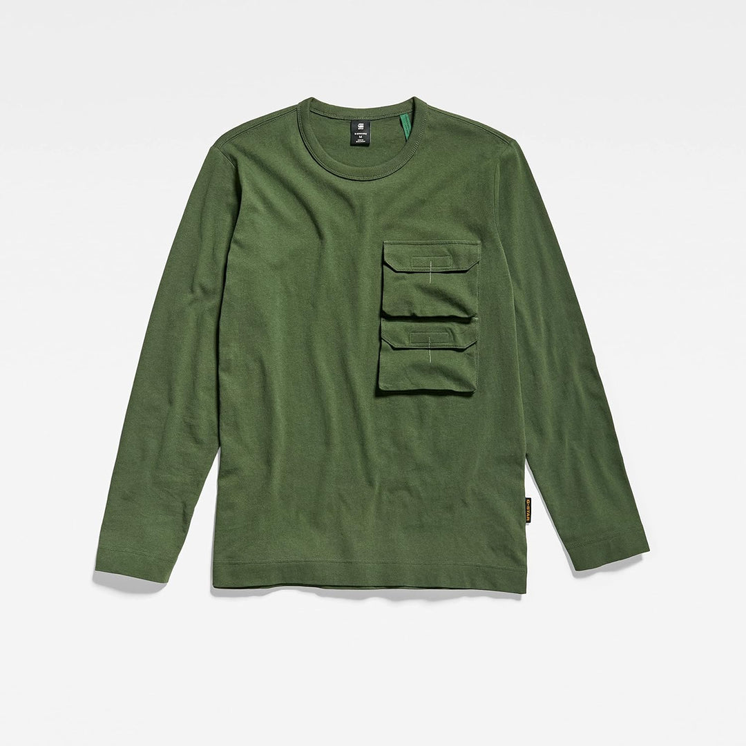 G-Star RAW Herren Pocket T-Shirts L Grün (Dk Nuri Green D22391-c336-3476), L Gr&#xFC;n (Dk Nuri Gree