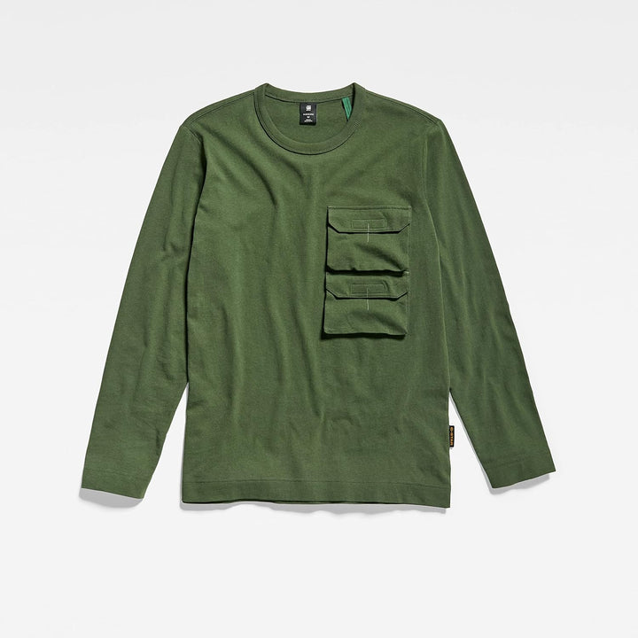 G-Star RAW Herren Pocket T-Shirts L Grün (Dk Nuri Green D22391-c336-3476), L Gr&#xFC;n (Dk Nuri Gree