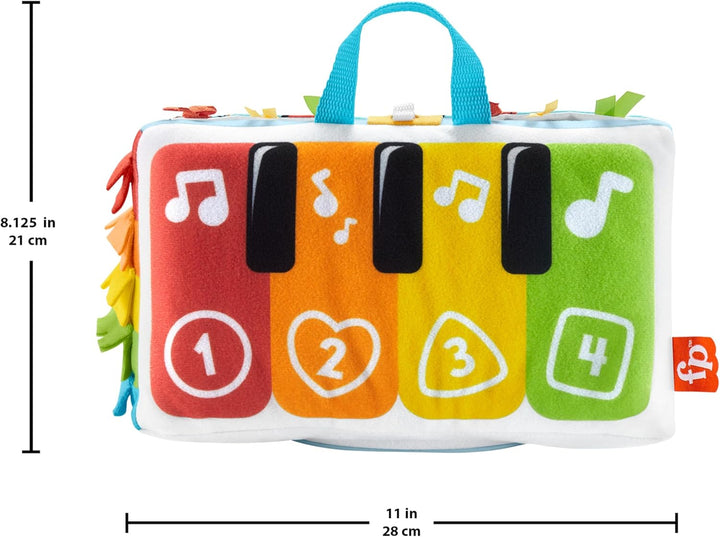 FISHER-PRICE Kick & Play Soft Piano - Weiches und tragbares Pianospielzeug, mitwachsendes Design, bu