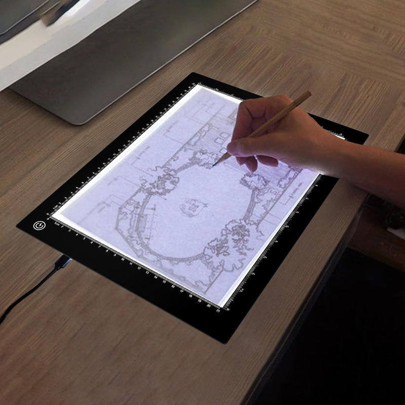 A4 LED Leuchttisch,Magnetisch Led Licht Pad Ultra-dünne Leuchtplatte Zeichnen,Type-C Schnittstelle L