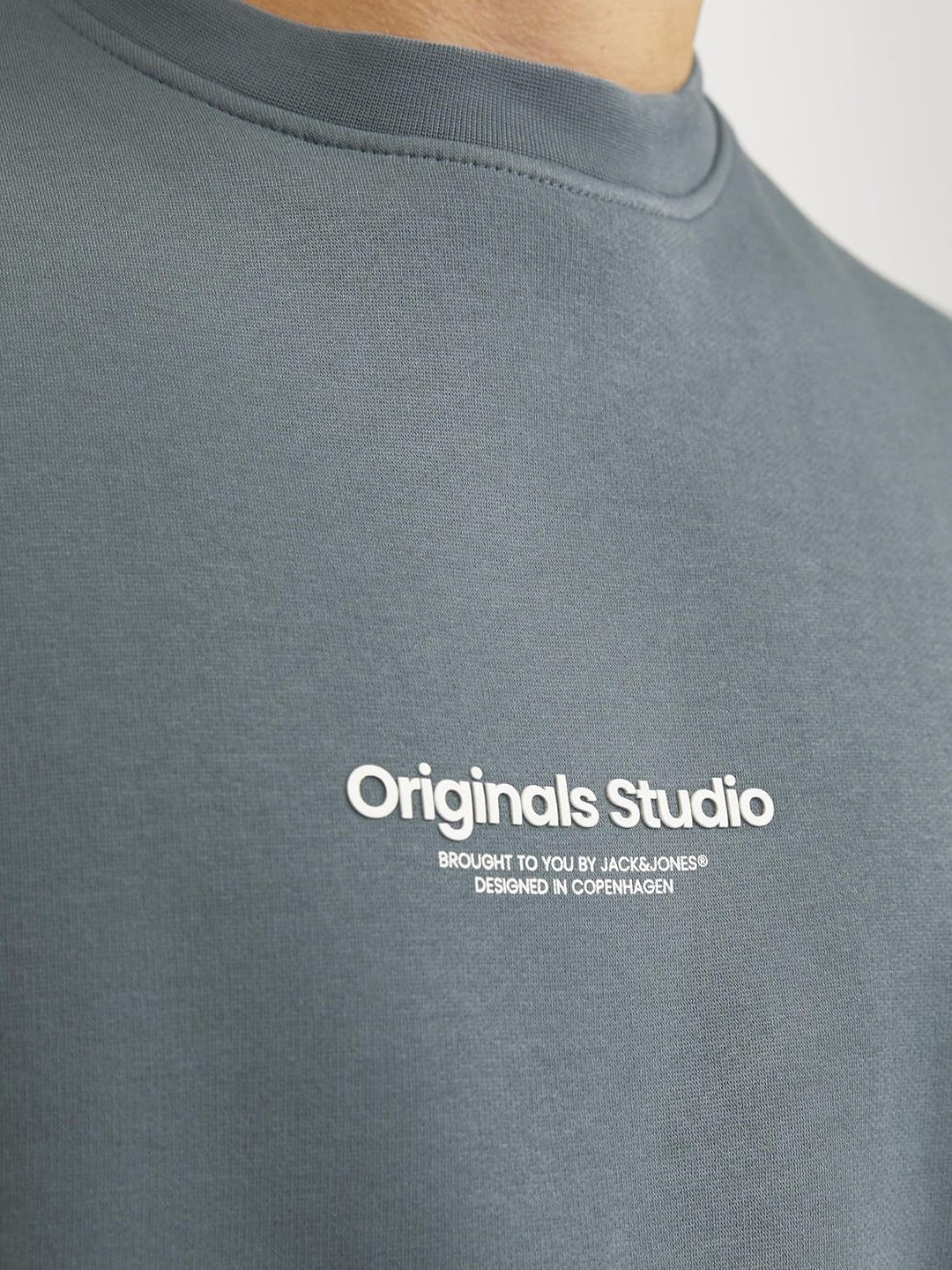 JACK & JONES Male Sweatshirt Gedruckt Sweatshirt XS Stormy Weather, XS Stormy Weather