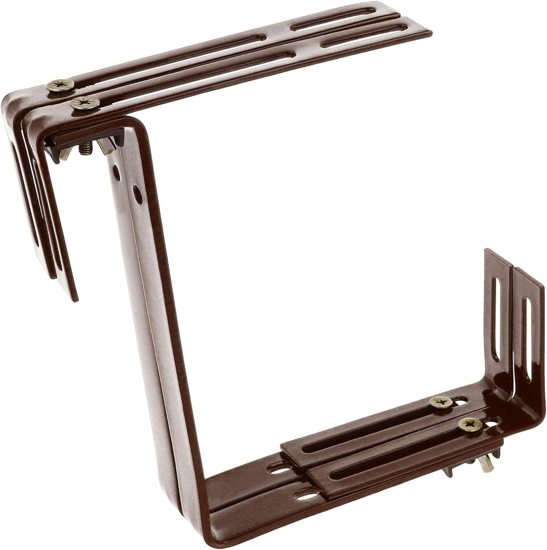 com-four® 4X Blumenkastenhalter für Balkon-Brüstungen und Geländer - Flexible Befestigung aus Metall