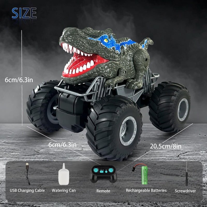 BOBOTATA Dinosaurier Truck Spielzeug Ferngesteuertes Auto Kinder Monstertruck ab 3 4 5 6 7 8 + Jahre