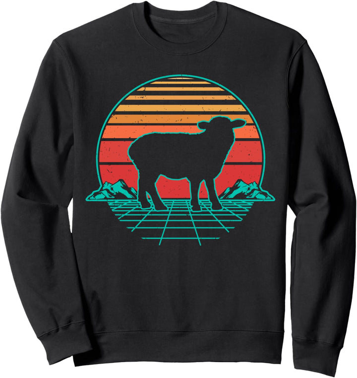 Schaf Lamm Schafhirte Schäfer Retro Vintage Geschenk Sweatshirt