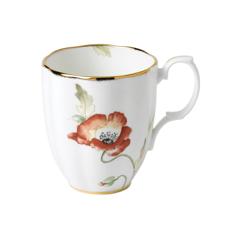 100 Years by Royal Albert 1970 Tasse mit Mohnblumenmotiv, Weiss, 0,4 l 14.1 oz, 14.1 oz