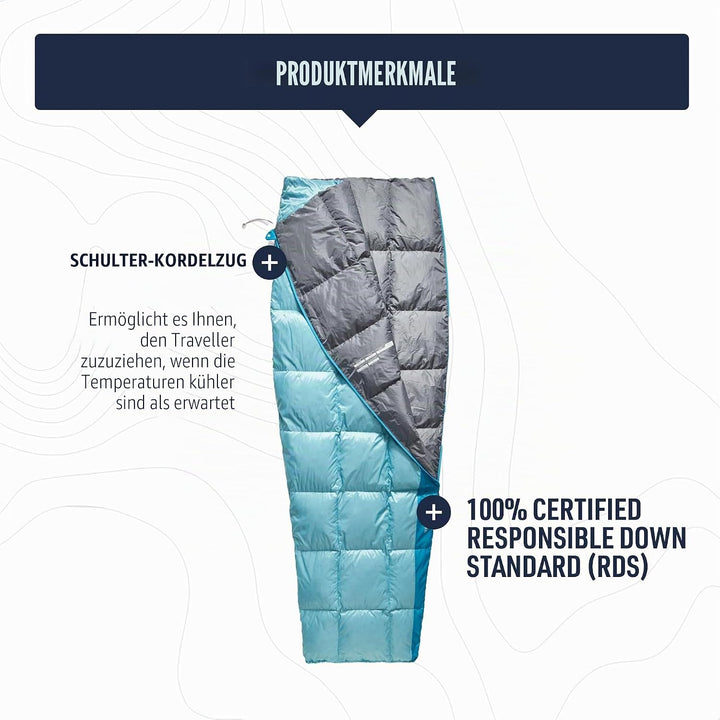 Sea to Summit Traveller Daunenschlafsack Decke Regular 45 Grad, Regular 45 Grad