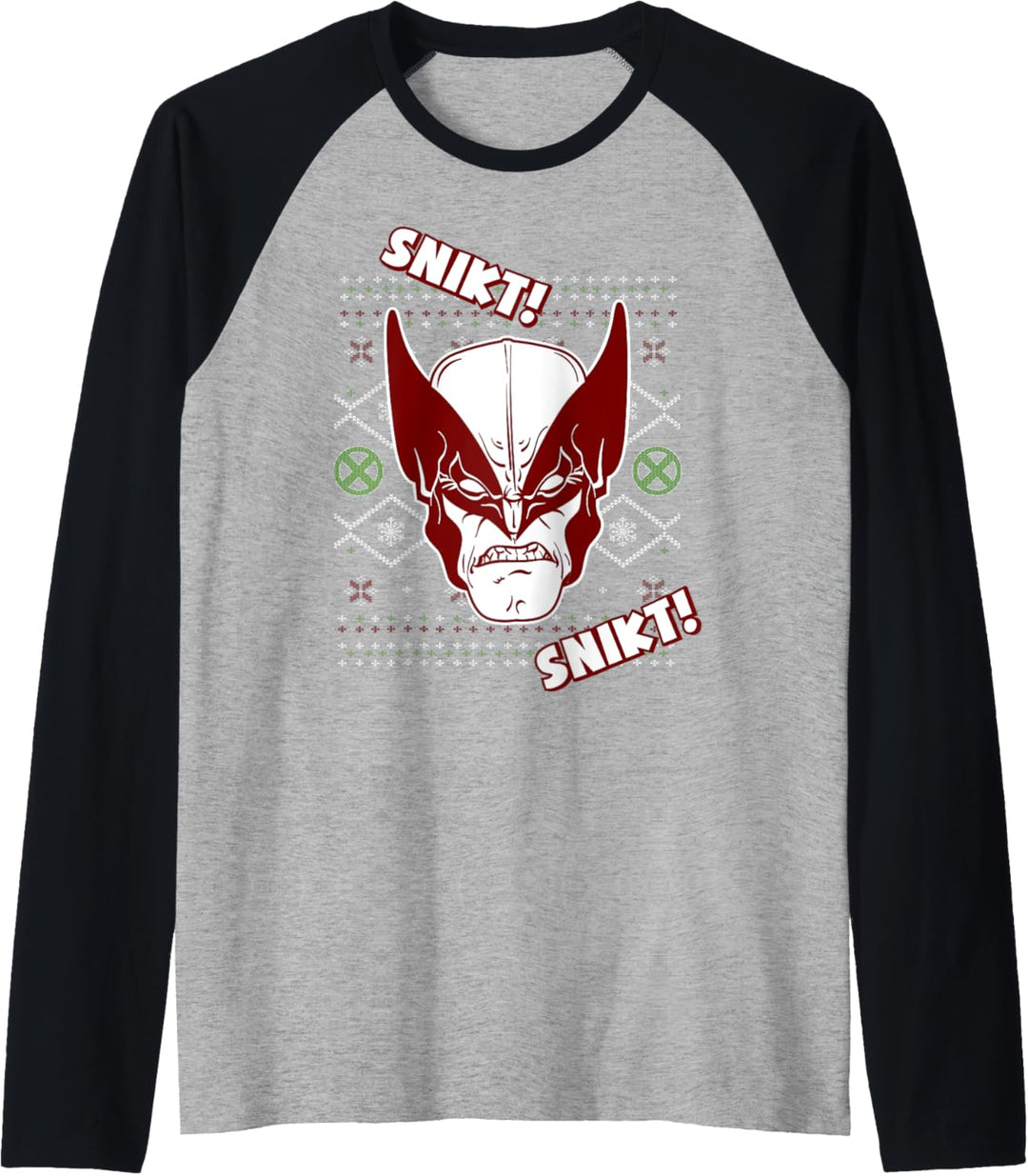 Marvel X-Men Wolverine Snikt Ugly Raglan