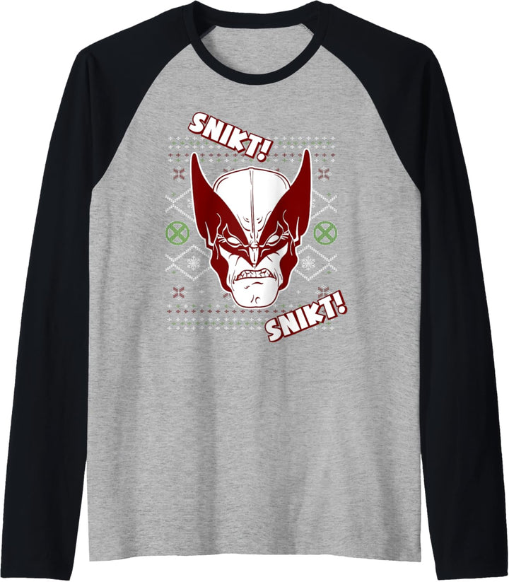 Marvel X-Men Wolverine Snikt Ugly Raglan