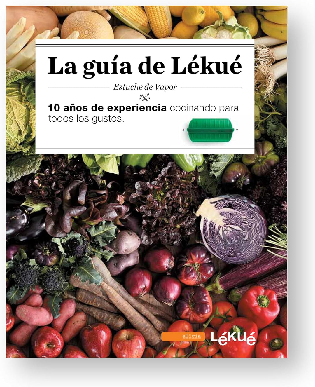Lékué Dampfbox-Set 3,4 Personen + spanisches Rezeptbuch, 3,4 Personen
