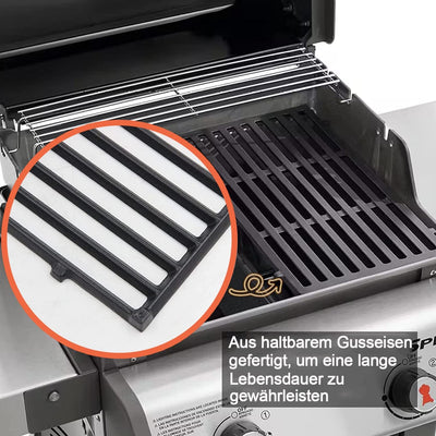 Vnierxful Gusseisen Grillrost für Weber Spirit I & II 200 Serie, Spirit E-210, E-220, S-210, S-220 G