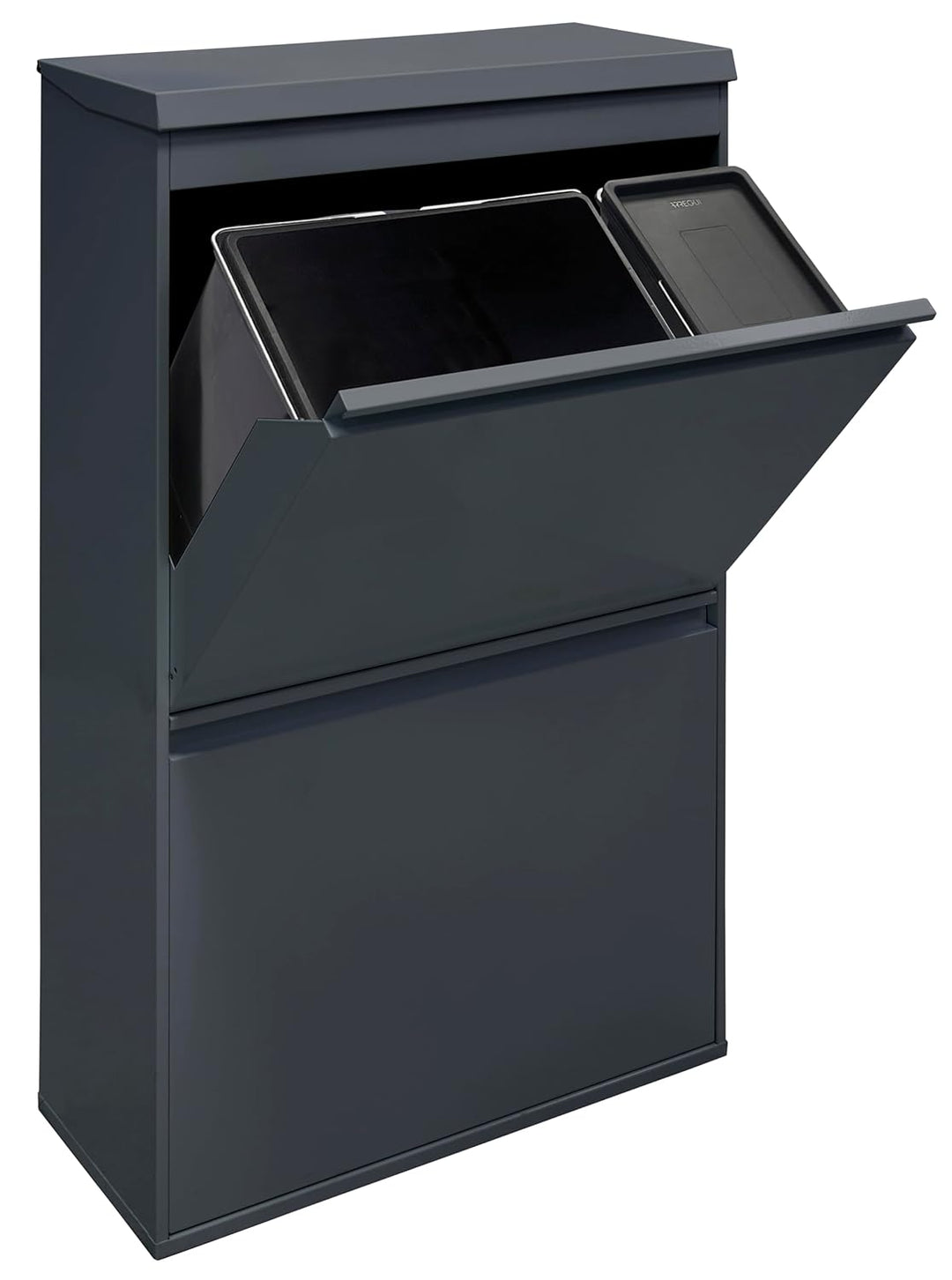 ARREGUI Top CR624-B2 Mülltrennsystem aus Stahl mit Aufbewahrungsbox mit Deckel | 4 Fächer Mülleimer