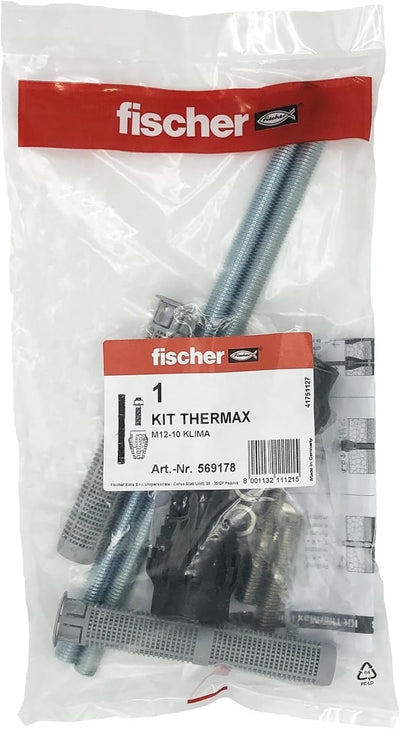 FISCHER ITALIA Fischer Thermax M12 M10 Klima, Set mit 2 Dübeln zur Befestigung von Klimaanlagen auf