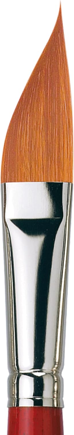 da Vinci Watercolor Series 5587 CosmoTop Spin Pinsel, schräg Liner Synthetik mit rotem Griff, Grösse