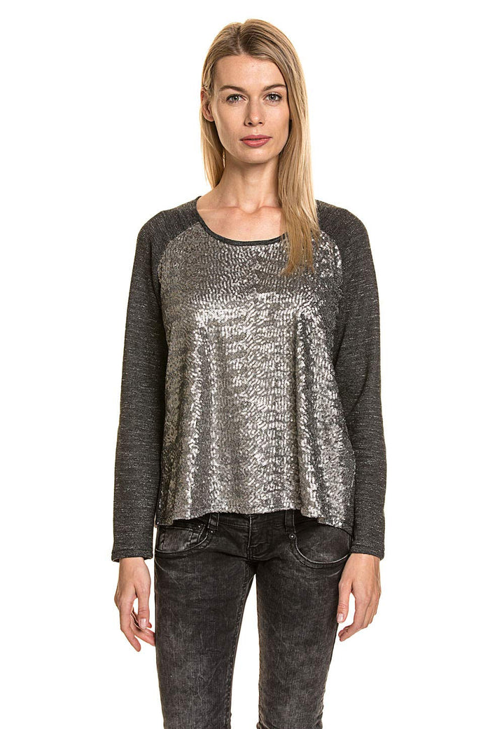 Herrlicher Damen Sweat Shirt Pullover gerade Passform Wolle Sweater