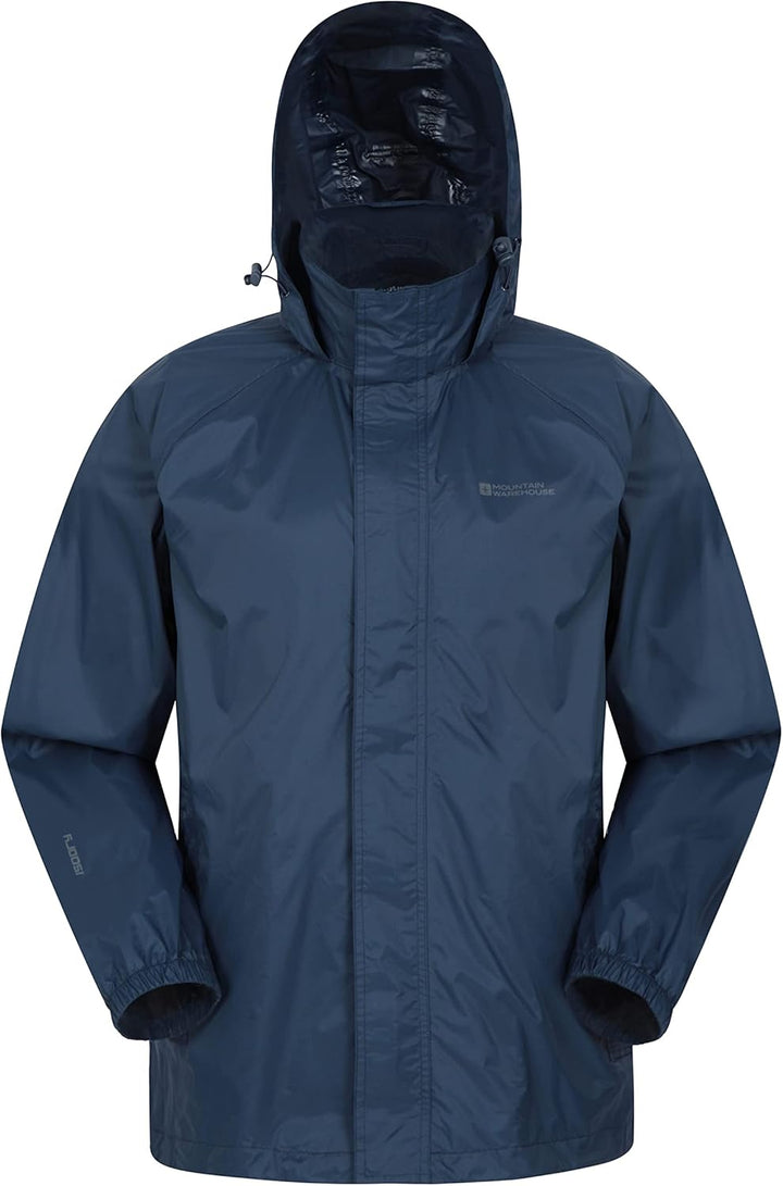 Mountain Warehouse Pakka Herren Wasserdicht Leichte verpackbare Regen Renn Sport Jacke XXS Marinebla