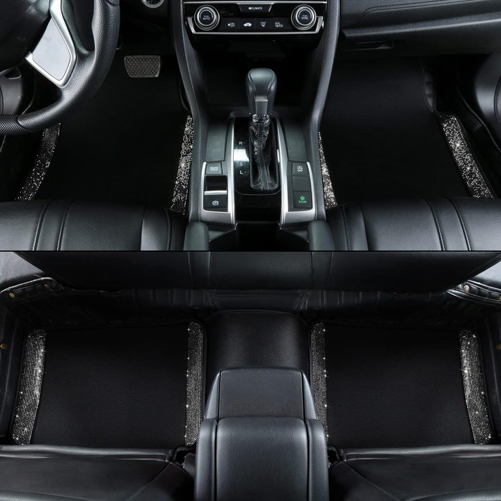 eing Atmungsaktive Universal Bling Anti-Rutsch Auto Bodenmatte mit Kristall Strass für Frauen & Mädc